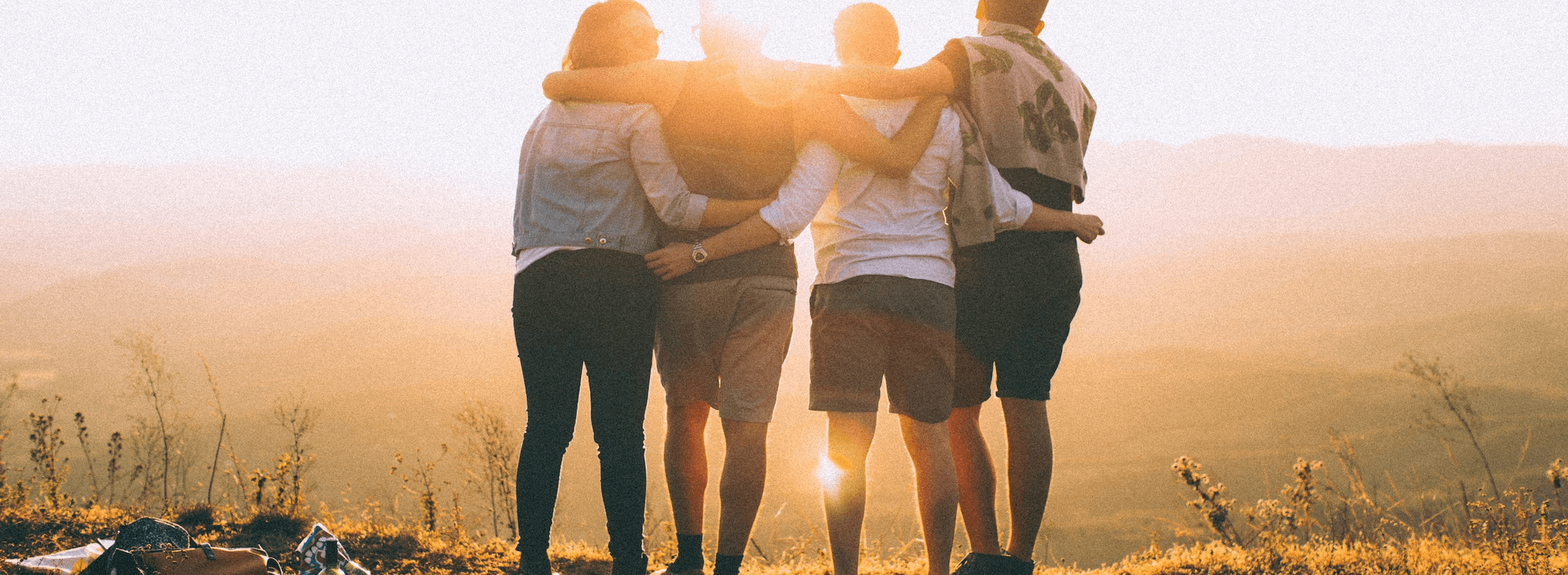 Friends on a mountain